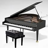 GRANDMA SHARK Piano Stool Height Adjustable Soft Leather Seat with Storage view 4