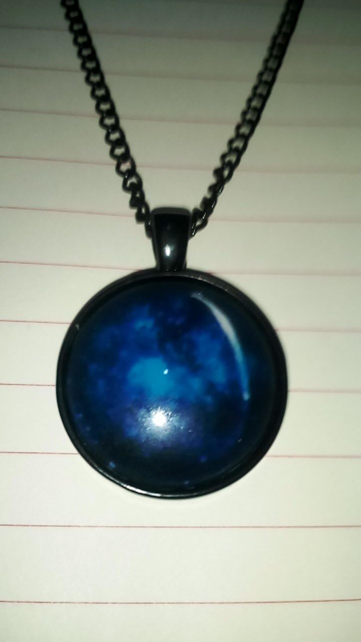 Forward in a dark light galaxies necklace, the spider necklace jewelry interstellar space.