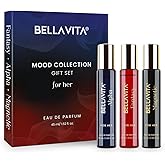 BellaVita Luxury Mood Collection Gift Set (3x15ml) for Women | Pheromone Inspired Technology Long Lasting Fragrance | Includes Alpha, Fantasy & Magnetic Perfumes | Pink Pepper, Benzoin and Jasmine