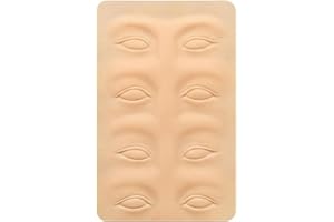 EKIND Silicone Tattoo Practice Skin 3D Thick Training Pad for Eyebrow and Eyeline Makeup Practice Beginners and Artists(Skin 