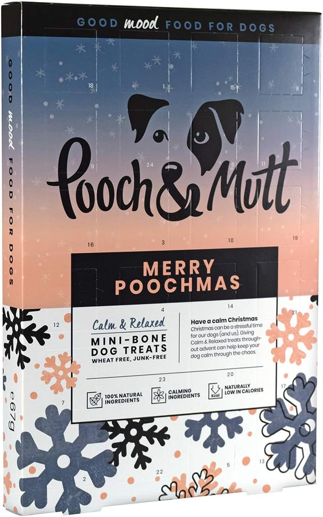 Pooch & Mutt - Christmas Advent Calendar for Dogs with Natural Ingredients and Low Calories Christmas Calendar
