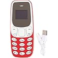 Zopsc BM10 Worlds Smallest Mobile Phone Unlocked, GSM 2 in 1 Mini Mobile Phone with Hands Bluetooth Dialler Dual SIM Card GSM. (Red)
