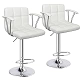 ERGOSEAT Bar Stools Set of 2,Armrest Adjustable