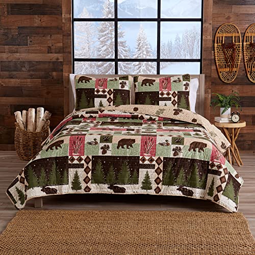 Great Bay Home 3Piece Reversible Rustic Lodge Bedspread King Size