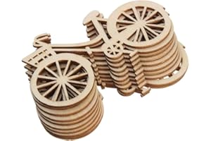 10pcs Wooden Bicycle Bike Cutout Veneers Slices Crafting Ornament Theme Wedd Equipment Bicycle Accessories Cycling Accessorie
