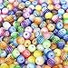 LoveS 250 PCS Beads 8mm Acrylic Resin Beads Color Round Beads Pebbles Beads for Jewelry Making