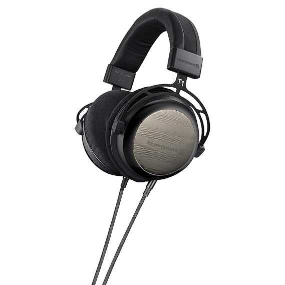 Beyerdynamic T1 2 nd Generation HiFi Stereo-Kopfhörer mit dynamischen halboffenen Design schwarz