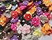 YYCRAFT Pack of 100 Crochet Small Daisy Fabric Satin Craft Sewing Appliques DIY Diameter 16mm Flower Mixed Assorted Color
