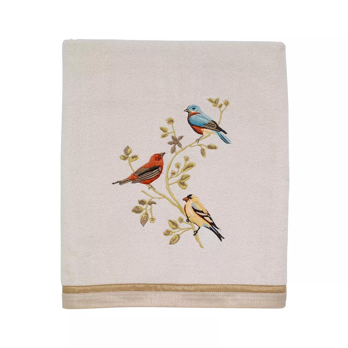 Avanti Linens - Bath Towel, Soft & Absorbent, Nature Bathroom Decor (Gilded Birds Collection)