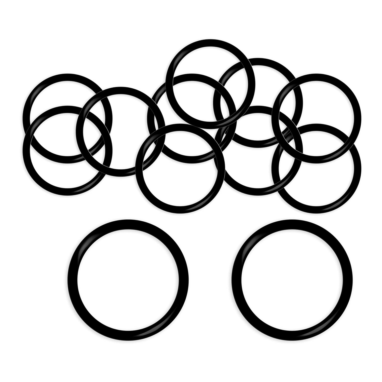 Othmro 10 Pcs Nitrile Rubber O-Rings, 58mm OD 48mm ID 5mm Width, Rubber Washers Metric Buna-N Sealing Gasket Rings, Black