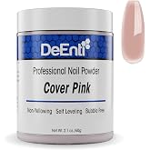 DeEnti Acrylic Nail Powder, Pink Acrylic Powder for Nails, Cover Pink 2oz | Bubble-free, chip-resistant Cover Pink acrylic powder for long-lasting nails, ideal for carving, extensions, and fake nails