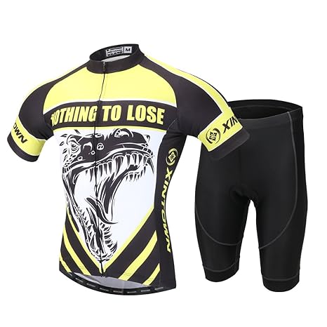 LSERVER Radtrikot-Set (Fahrrad Trikot Kurzarm + Radhose) Herrn