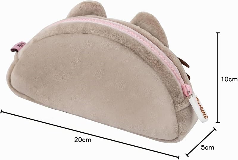 Groupo Erik - Trousse Peluche Pusheen 20x10x5 cm - sous Licence Officielle, Trousse Scolaire Enfant, Collège ou Lycée - Fournitures Scolaires, Matériel Scolaire