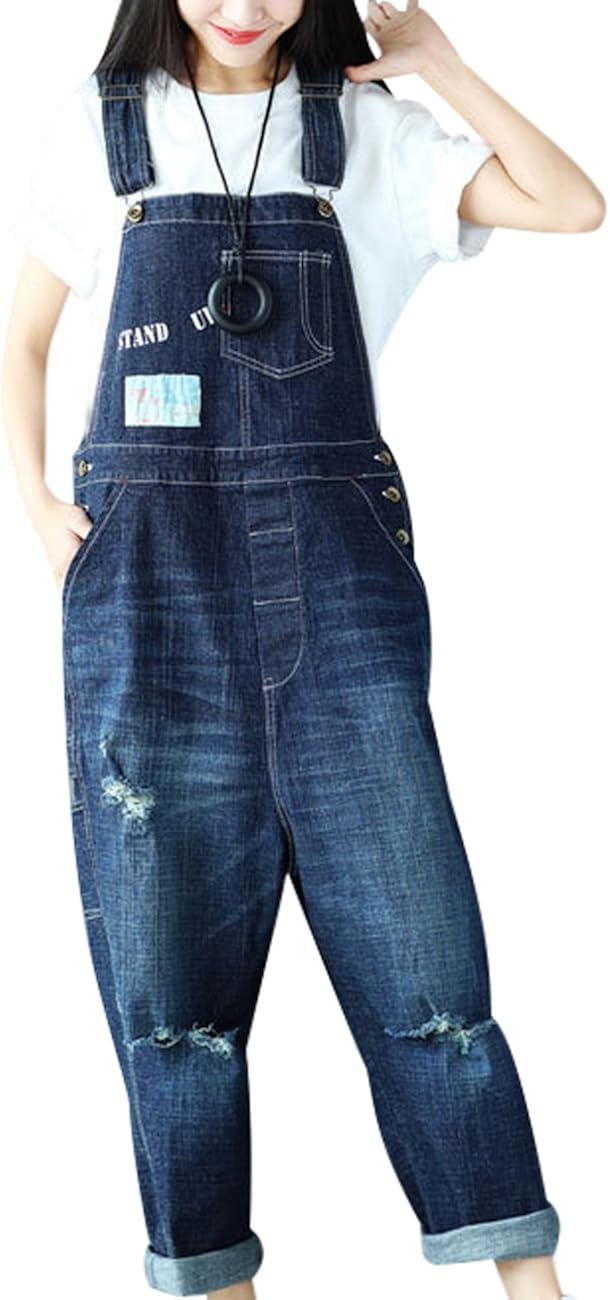Mirona - Entspannte Passform Denim Latzhose