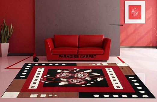 Paradise Carpet Creation Traditional Antique Carpet (Black, Acrylic, 5 X 7 Feet)