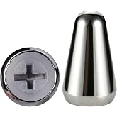 YiJunHui 2-Pack Chrome 5-Way Switch Tip &amp; Knob Cap Set for Fender Strat/Telecaster | Durable Metal Replacement Parts with Polished Finish (Silver)