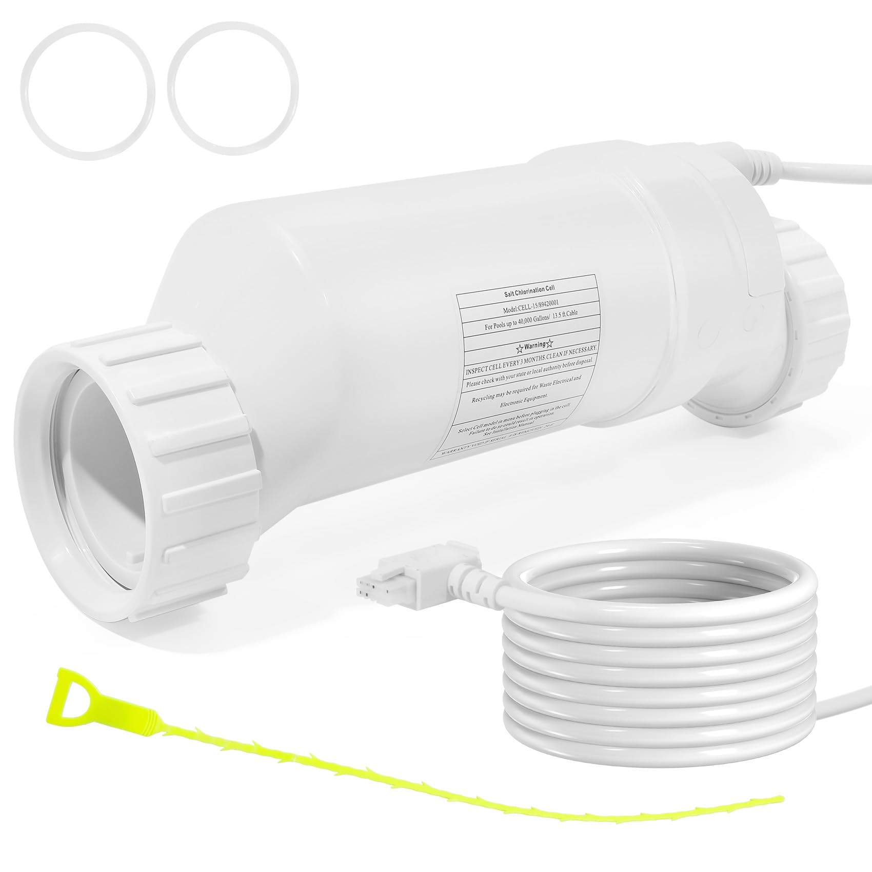 Photo 1 of T-15 Pool Salt Cell for Salt Water Pool Chlorinator System Salt Cell Replacement Part for Hayward T Cell T15 940 W3T-CELL-15 Cell Salt Chlorination Cell Up to 40000 Gallons (40000 Gallons)