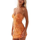 MISSACTIVER Sleeveless Sequin Dress for Women Backless Criss Cross Straps Mini Dress Sexy Sparkle Short Dresses Party