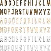 DICOSMETIC 156Pcs 3 Colors Alphabet Slide Letter Charms Initial A-Z Alphabet Beads Alloy Letter Charms for DIY Flat Leather Bracelet Wristbands Necklace