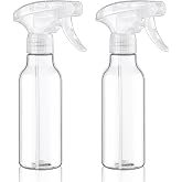 Cosywell Plastic Spray Bottles 8.8oz/260ml 2 Pack Empty Clear Spray Bottle | Mist/Stream Heavy Duty, with Nozzles, Caps, Spraying Bottle for Cleaning Water, Cooking Solutions, Essential Oils, Hair Care
