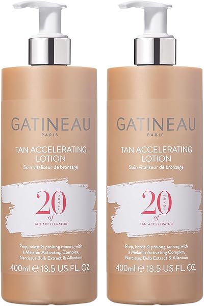 Gatineau Tan Accelerating Lotion Duo Pack 400ml x 2 For Face & Body