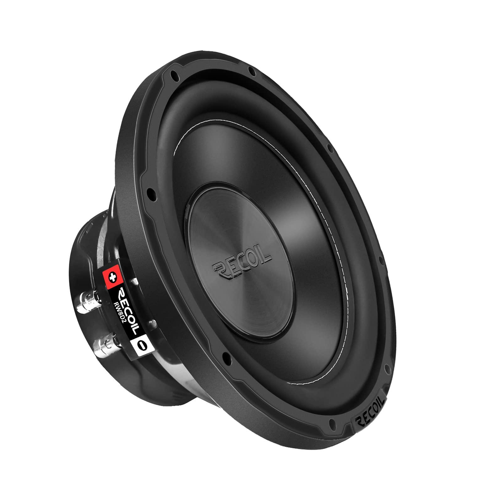 Photo 1 of ***(PARTS ONLY/ NON FUNCTIONAL)***RECOIL RW8D2 Echo Series 8 Inch 400 Watts Power Dual 2 Ohm Voice Coil, 2" Black-Coated 4 Layer High Temperature Voice Coil, Competition Grade Pressed Paper Cone, Car Audio Subwoofer