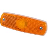 Grote 45713 Low-Profile Clearance Marker Light with Built-in Reflector and Bezel - Amber