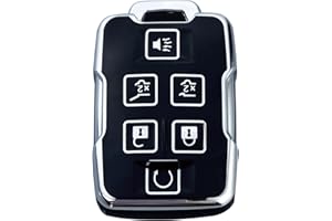 Yuebutor Key Fob Cover Case Compatible with Chevy Silverado 1500 2500HD 3500HD Tahoe Suburban Colorado Canyon GMC Sierra Yukon Accessories Shell Protector (Black-Single Set)