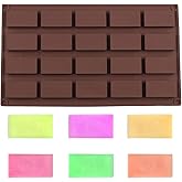 EPYHREHM 20 Cavity Rectangular Chocolate Bar Silicone Molds Rectangle Chocolate Mold For Chocolate Candy