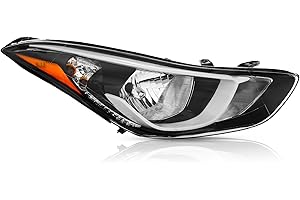 TODO Headlight Assembly Compatible with Hyundai Elantra Passenger RH 2014-2016 Right Side