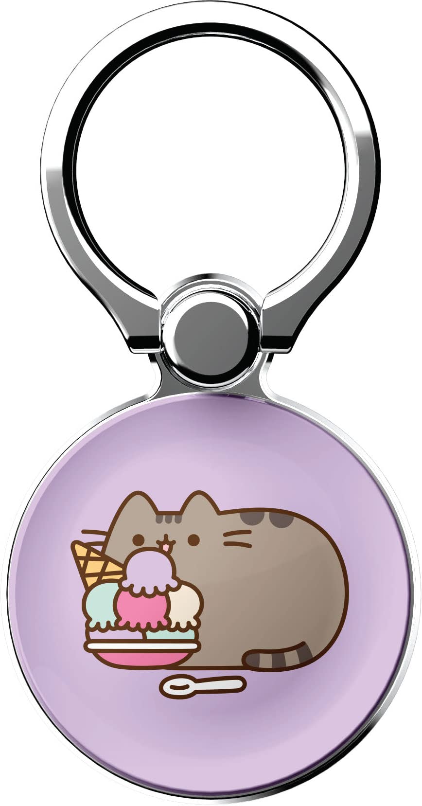 iFace x Pusheen Licensed Series Universal Smartphone Ring Holder Accessory for Girls/Women - Cute Stick-On Phone Attachment for iPhone, Samsung Galaxy, etc. - Ice Cream Sundae