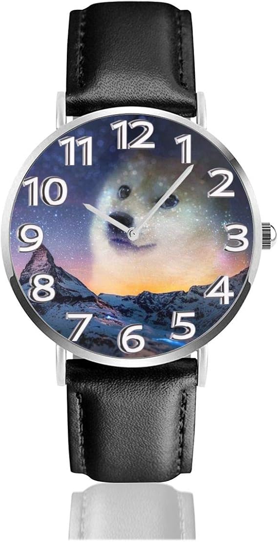 Amazon 腕時計 レザーウオッチ 可愛い秋田犬の顔 空 夕焼け ファッション カジュアル ビジネス ユニセックス 軽量 防水 クオーツ男性用 時計 中学生 高校生 メンズ腕時計 腕時計 通販