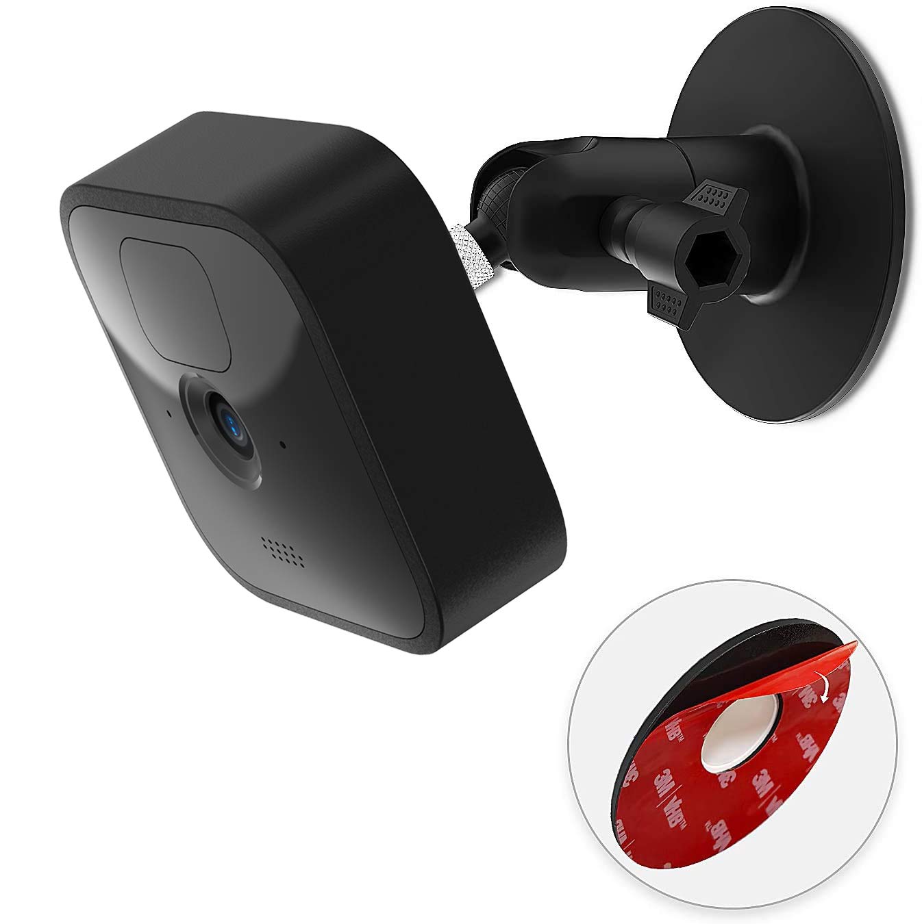 HOLACA Adhesive Mount Compatible with New Blink Camera (Outdoor 4), Blink Indoor/Outdoor/Mini/Mini2/XT/XT2 Camera (Camera NOT Included), Black | 1PCS