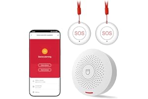 Hapippofa Wireless Caregiver Pager Call Button for Elderly at Home, WiFi Panic Button, Life Alert Systems for Seniors No Monthly Fee