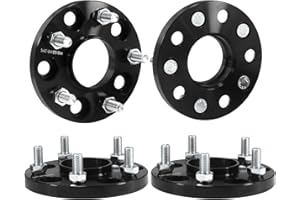 JiiinMiiin 15mm 0.6 inch 5x4.5 Wheel Spacers Hubcentric 5x114.3 Adapters with 64.1 Bore & 12x1.5 Studs, Compatible with Acura
