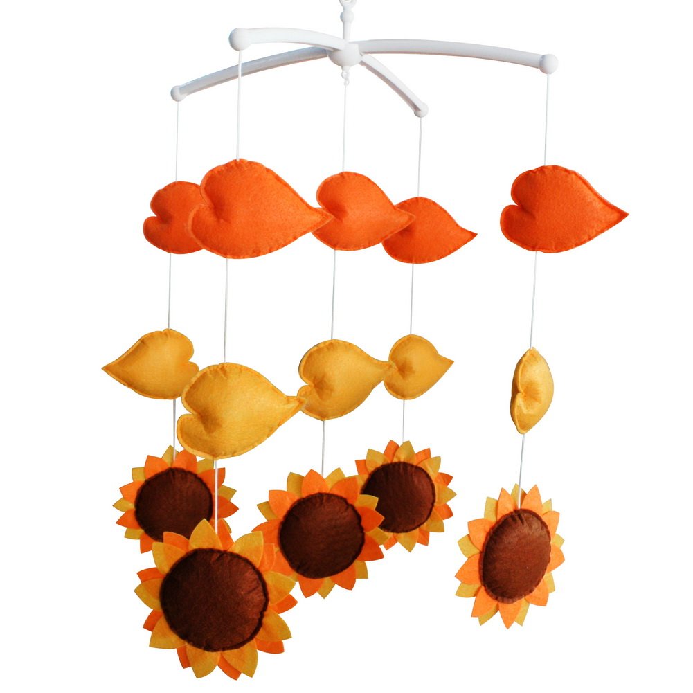 sunflower baby mobile