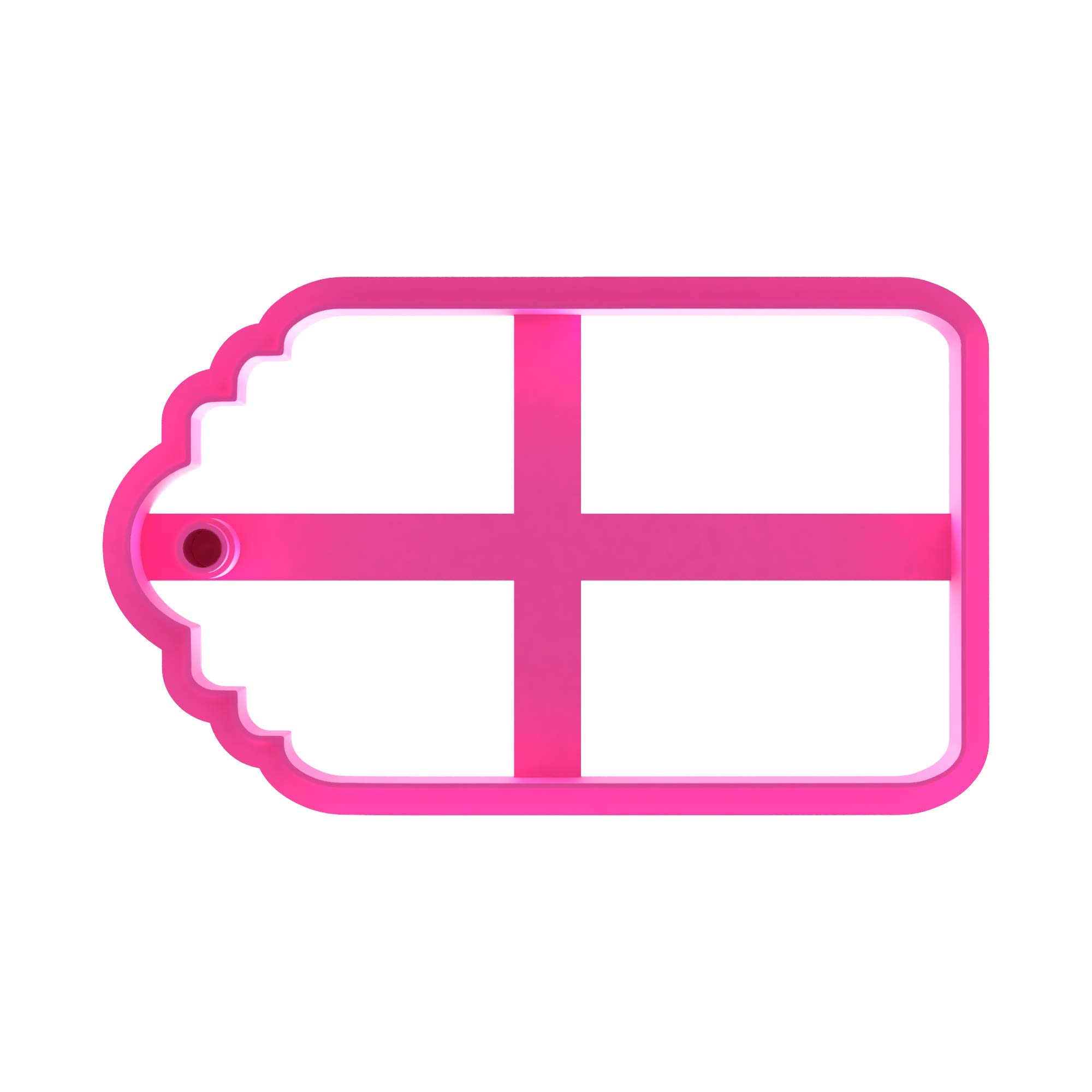 LissieLou Luggage Tag Shape Icing Fondant Cookie Cutter - 3cm