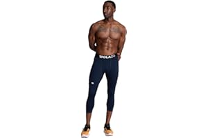 WOLACO Fulton 3/4 Compression Pant Athletic Baselayer Running Tights for Men