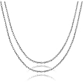 SanThree 3.8mm Pure Titanium Twist Chain Necklace for Men, Ultra Light Welded Skin Friendly Chains Necklace Jewelry Gifts for Sensitive Skin Men Women Birthday Graduation Christmas Anniversaries, 23.62”