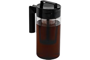 Maison Sucasa Cold Brew Coffee Maker, Heat-Resistant Handle, 1.3 Liter, Plastic, Clear