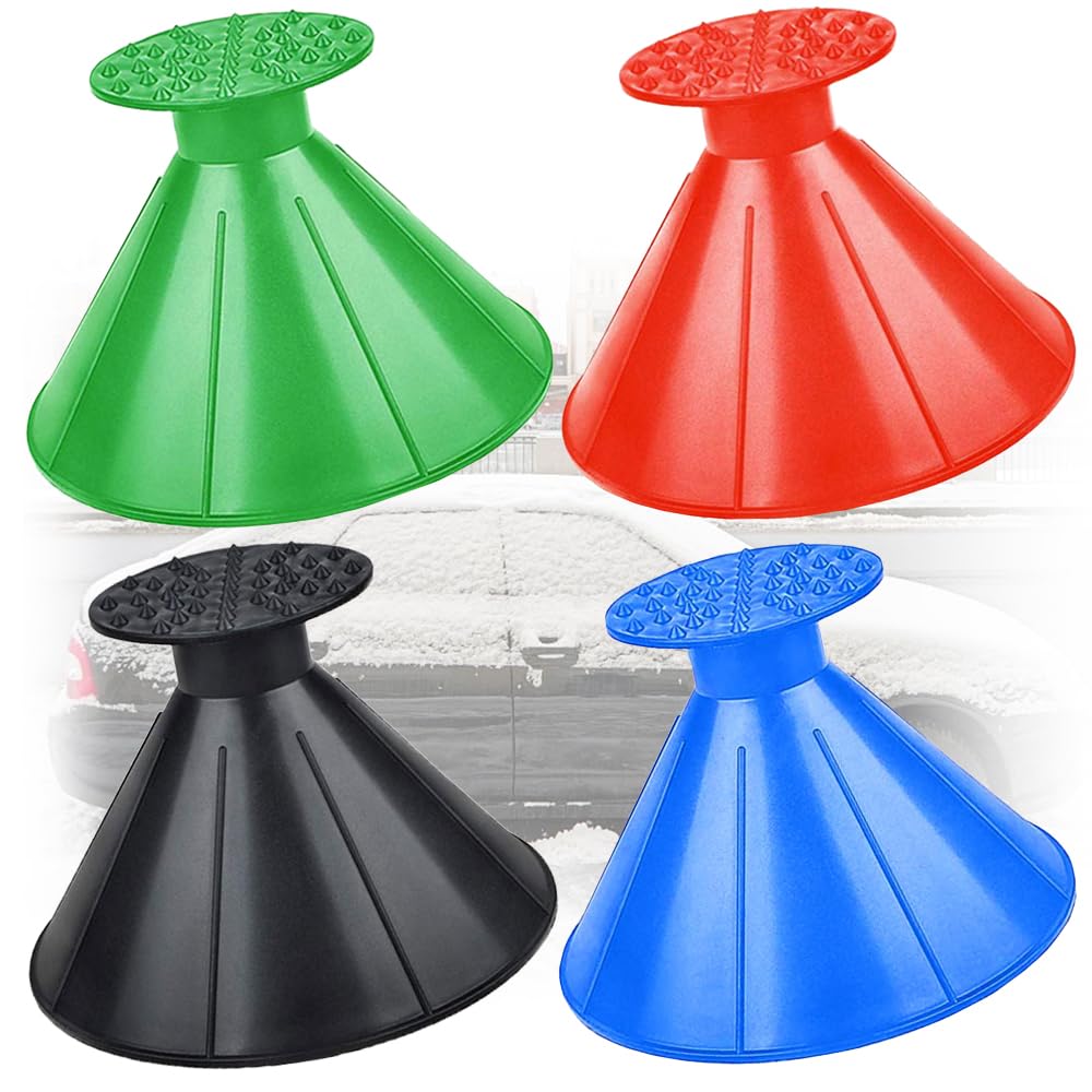 Photo 1 of 2026 Car Ice Scrapers,Snow Scraper,Magical Ice Scrapers for Car Windshield,4 Pcs Portable Multifunctional Snow Remover Wiper,Upgrade 2-in-1 Refueling and Deicing Removal,Universal for Bus, Truck, SUV