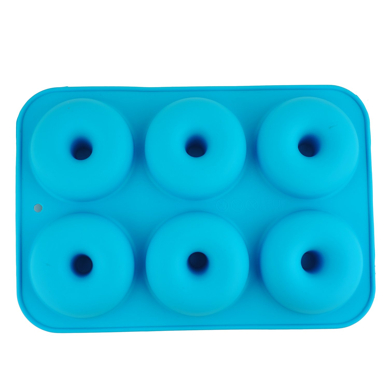 Selecto Bake Silicone Donut Moulds, Silicon Doughnut Mould Large Non-Stick 6 Cavity Molds Doughnut Tray Donut Pan Bagel Baking Tin Muffin Cupcake Biscuit Doughnut Maker Bakeware, Blue