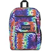 JanSport Laptop Backpack - Computer Bag with 2 Compartments, Ergonomic Shoulder Straps, 15” Laptop Sleeve, Haul Handle - Red/Multi Hippie Days