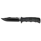 SOG SEAL Pup Elite Fixed Blade E37SN-CP - Black TiNi 4.85" AUS-8 Blade, GRN Handle, MOLLE Compatible Nylon Sheath