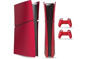 PEYANZ Faceplate Cover Compatible with PlayStation 5 Slim (Digital Edition) - Protective ABS Shell, Scratch-Resistant Matte Surface, Includes 2 Silicone Covers