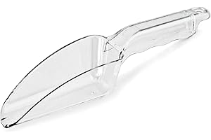 New Star Foodservice 34387 Polycarbonate Plastic Utility Ice Scoop, Clear, 6-Ounce