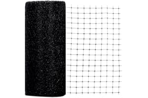 JUNKOGO Garden Netting, 7 x 100 Ft, Safe Against Bird, Squirrel, Deer and Other Pests, Extra Strong Bird Netting for Garden, Garden Fence Net, Protect Vegetables, Plants and Fruit Trees, Black