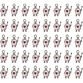 diyhub 40Pcs Poker Card Charms, Red Alloy Poker Enamel Charms for Jewelry Making, DIY Crafting