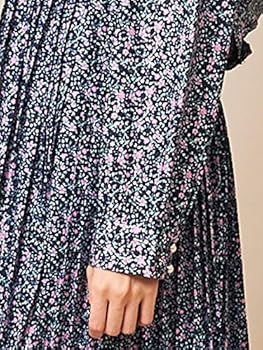Amazon Titty Co ティティー アンド コー 花柄ボウタイワンピース ブラウン M ワンピース チュニック 通販