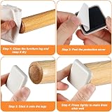 Shintop 16pcs Furniture Sliders 40mm Heavy Self Adhesive Pads Beige Square view 7